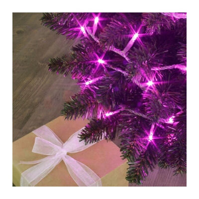 Ghirlanda di sfarfallio a 128 led rosa