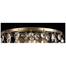 Applique 1 Luce E14 Switched Ottone Antico, Sfera Cristallo precio