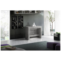 Consolle Pratika - Salvaspazio, Multiuso, Allungabile - Per Salotto, Sala Da Pranzo, Ingresso, Ufficio - Grigio In Legno, 51,6 X 300 X 77 Cm características