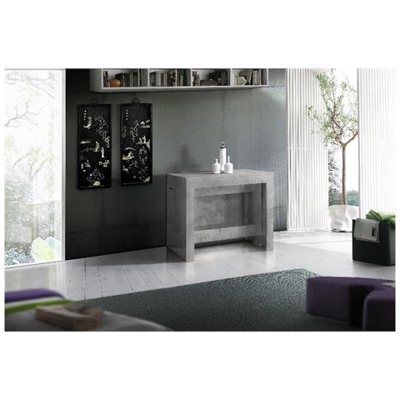 Consolle Pratika - Salvaspazio, Multiuso, Allungabile - Per Salotto, Sala Da Pranzo, Ingresso, Ufficio - Grigio In Legno, 51,6 X 300 X 77 Cm