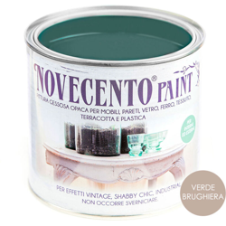 Gualtiero Meazza - Pittura Gessosa Opaca Shabby Chic per Mobili Pareti Vetro Gesso Novecento Paint - Colore: Verde Brughiera - Formato: 500 ml precio
