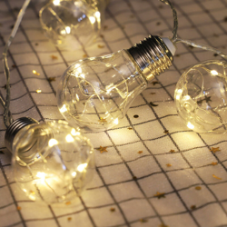 Trasparente stringa di lampadina a LED Lampada da esterno luce decorativa della stringa di luci di Natale di nozze atmosfera características