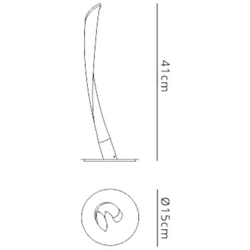 Lampada Da Tavolo 1 Luce, Led 10w, 3000k, 750lm, Titanio, Acrilico Satinato precio