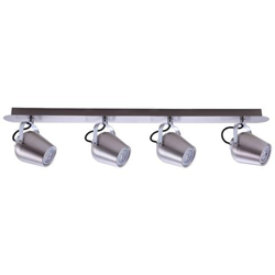 Faretti Moderni Nickel Satinato A 4 Luci Led, Gu10 en oferta
