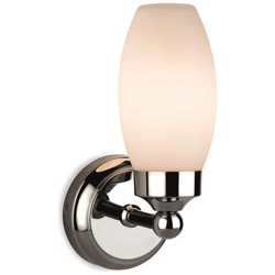 Applique Da Bagno A 1 Luce Cromo Con Vetro Opalino Ip44, E14 precio