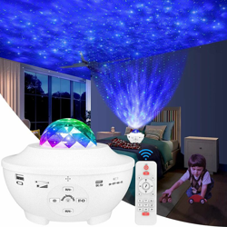 Lampada Proiettore Stelle, Luce Notturna Bambini con 10 Modalità, LED Lampada Musicale Romantica Cielo Stellato, con Telecomando, Timer, precio