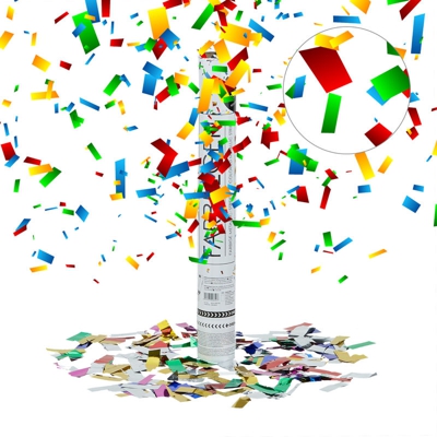 Cannone spara coriandoli da 40 cm, gittata di 6-8 metri, idea regalo decorazione matrimonio, colorato