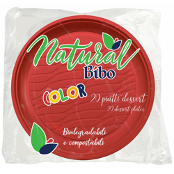 Machieraldo Gustavo - PIATTO DESSERT Pz 20 ROSSO NATURAL BIBO en oferta