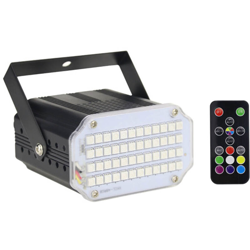 illuminazione scenica 48 pezzi SMD LED luce stroboscopica a colori di guscio in alluminio con telecomando di grandi dimensioni standard europeo en oferta