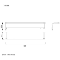 Applique 10w Led Big Double Ip44 4000k, 850lm, Argento, Acrilico Satinato, Cromo Lucido características