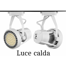 B&s - Porta faretto lampada led par30 bianco luce calda 45w faretto asta binario en oferta