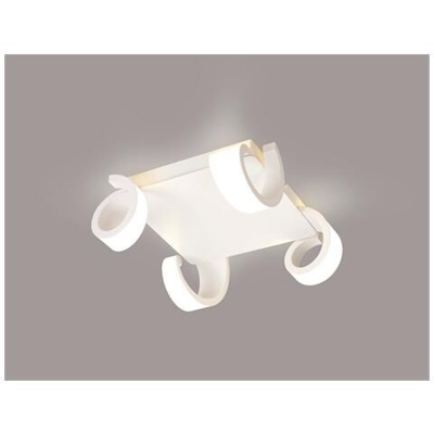 Soffitto 4 Luci, 48w Led, 3000k, 3600lm, Bianco Sabbia