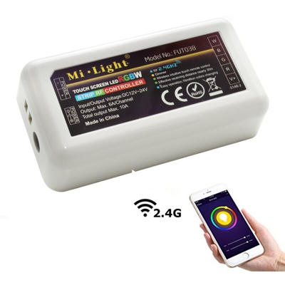 Controller smart strisce led strip RGBW 4 CH Rf 2.4Ghz dimmer led 5 fili rgbw