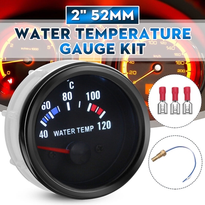 Insma - Display LED digitale con kit indicatore della temperatura dell'acqua da 52 mm con sensore