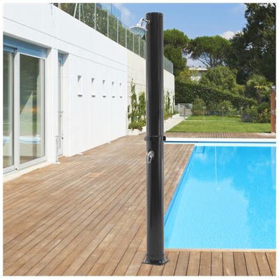 Doccia Solare Per Esterno Con Serbatoio In Pvc Di 35 Litri Da Giardino E Piscina