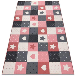 Tappeto Per Bambini Stars Stelle Rosa / Grigio Toni Rosa 300x450 Cm en oferta