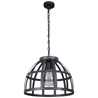 Ciondolo Appeso Industriale E Retrò In Argento Antico 1 Luce, E27