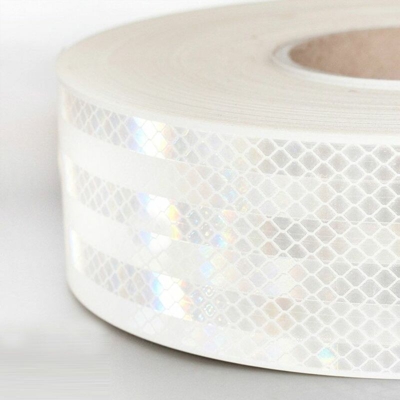 Nastro adesivo omologato retroriflettente ? Diamond Grade 983 per la bordatura dei veicoli (Rosso, Bianco o Giallo) Colore - Bianco, Lunghezza - 10