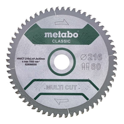 Metabo Lama 'multi cut - classic', 216x2,4/1,8x30 Z60 FZ/TZ 5°neg /B - 628655000