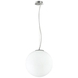 Sospensione Moderna Sospesa Cromo 1 Luce Con Paralume Bianco, E27 precio