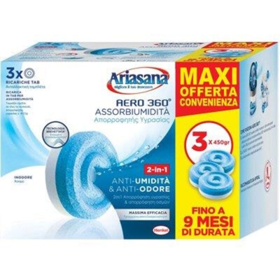 Henkel - ARIASANA Aero 360° Tripacco Ricarica Tab classica inodore 3 x 450g