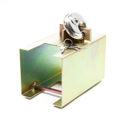 WilTec Serratura per rimorchio protezione contro furti lucchetto per gancio di traino con 2 chiavi