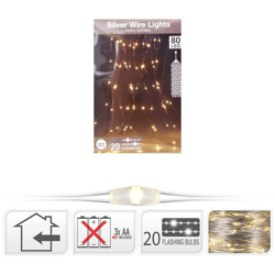 Peragashop - 80 MICROLED BIANCO CALDO CASCATA A BATTERIE LUCI NATALE ADDOBBI PRESEPE en oferta