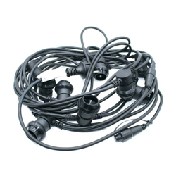 Festone Catena con 10 portalampade E27 colore nero 4501650 - Wimex en oferta