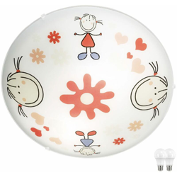 Bambini motivo plafoniera ragazze giochi stanza luminosa parete di vetro set incl. Lampade a LED en oferta