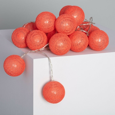 Ledkia - Ghirlanda LED 20 Sfere Red Sugar Pile