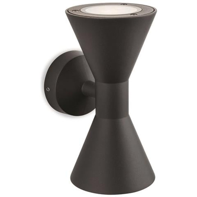 2 Light Up & Down Applique Da Esterno Grafite Ip54, Gu10