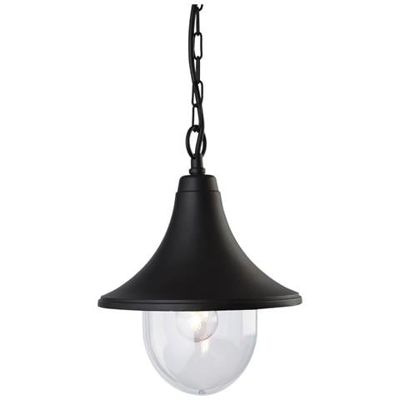 Lanterna Da Esterno 1 Luce - Sospensione Alluminio Pressofuso Nero Ip44, E27