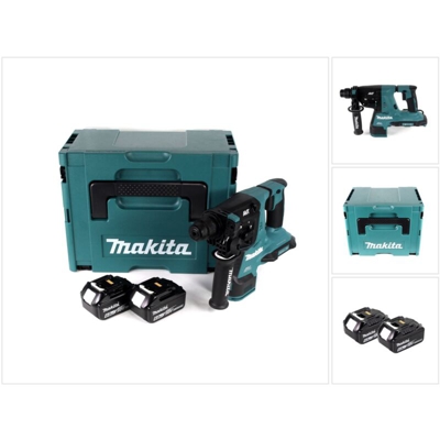Makita DHR 280 GJ Tassellatore a batteria SDS-Plus (2x18V) 36V in valigetta Makpac + 2x Batterie BL 1860 B 6,0 Ah - senza caricabatterie