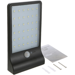 Sensore del corpo umano solare da 3,2 V, 3,5 W, 36 LED, 450 LM 3 modalita di effetto luce | nero senza polo - nero senza polo en oferta