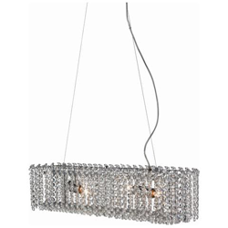 Lampadario A Sospensione A Soffitto In Cristallo A 4 Luci Bar Cromo, E14 características