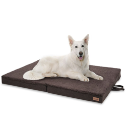 Brunolie Lettino per Cani, Materassino per Cani | Lavabile | Ortopedico | Antiscivolo | Traspirante | Memory Foam Pieghevole | Taglia XL (120x10x85 características