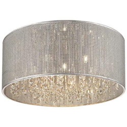 Plafoniera A Incasso Grande 7 Luci Argento, G9 precio