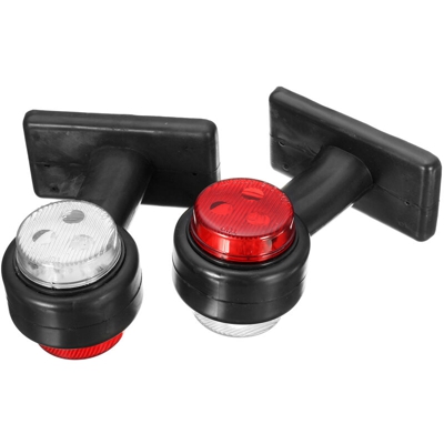 2x 12V 24V Caravan Truck Trailer Heavy Weight Van LED Indicatore di direzione laterale Rosso Bianco
