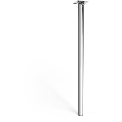 gamba cilindrica stile moderno per tavoli. Altezza di 70 cm. Realizzata in acciaio con finitura cromo brillante. Per il bricolage e il DIY. Misure