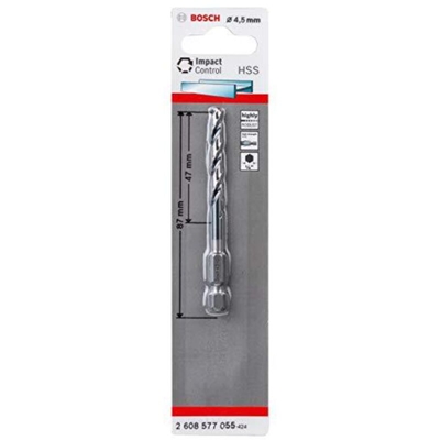 Bosch Accessories 2608577055 Punta a spirale per metallo 4.50 mm Lunghezza totale 87 mm 1 pz.