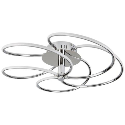 Plafoniera A Led Integrata Da Incasso Cromata, Bianca