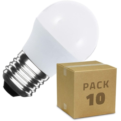 Ledkia - Pack Lampadine LED E27 G45 5W (10 u) Bianco Freddo 6000K - 6500K