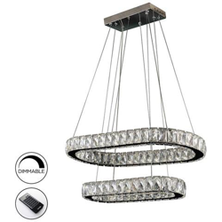 Sospensione A Soffitto In Cristallo Dimmerabile A Led Integrato Con Telecomando Cromato características