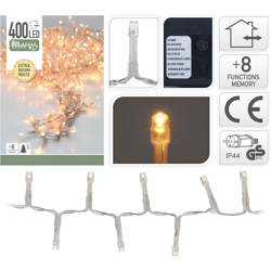 Luci Di Natale 400 Led Luce Bianco Extra Caldo 8 Giochi Di Luce Esterno Albero Interno características