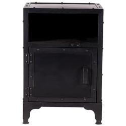 Comodino Industriale Metallo Nero Factory en oferta