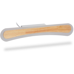 Lampada da Specchio LED, Luce Calda Bianca, L 60 cm, Legno & Vetro Acrilico, Applique Bagno a Muro, Naturale en oferta