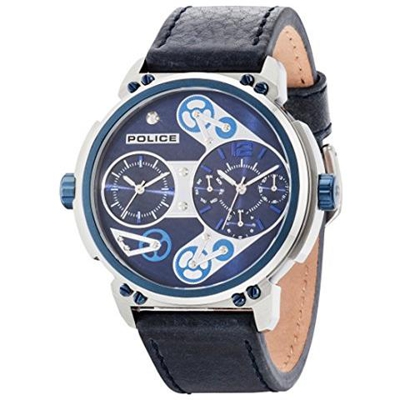 Orologio Multi-quadrante Quarzo Uomo Con Cinturino In Pelle Pl14693jstbl. 03