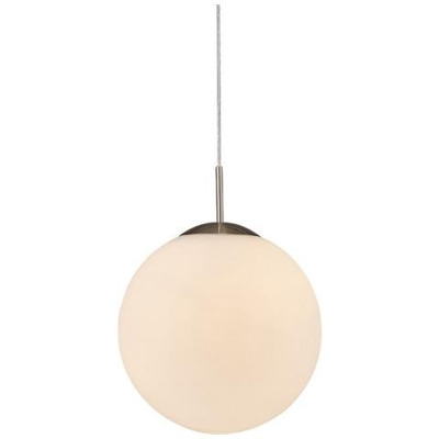 Lampadario Globo Medio 1 Luce E27 Vetro Bianco Satinato