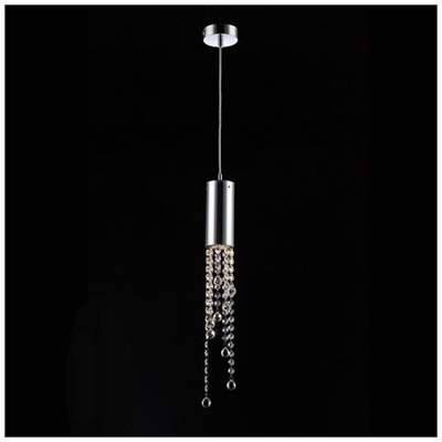 Sospensione Classica A Sospensione Cromata 1 Luce Con Paralume In Cristallo, Gu10