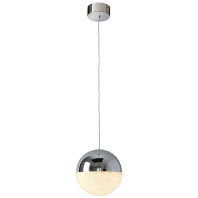 Sospensione A Soffitto Con Globo Led Integrato, Cromata